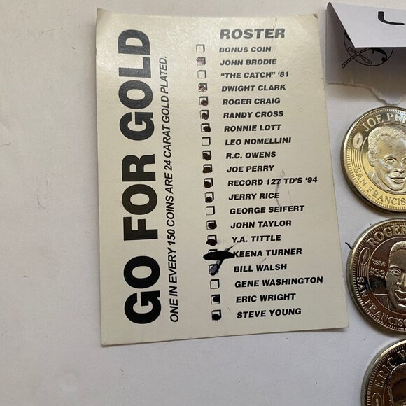 San Francisco 49ers then and now 1994-95 collectable coins 14 of 20 Lot #16 - Picture 12 of 12